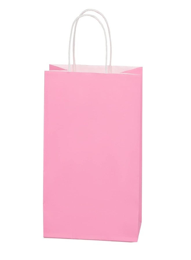 Oletx 24PCS Pink Kraft Paper Gift Bags with Handles Bulk 8''x4.25''x10.5'', DIY Birthday Party Favor Bags for Craft Shopping,Valentine's Day,Mother's Day - Image 1
